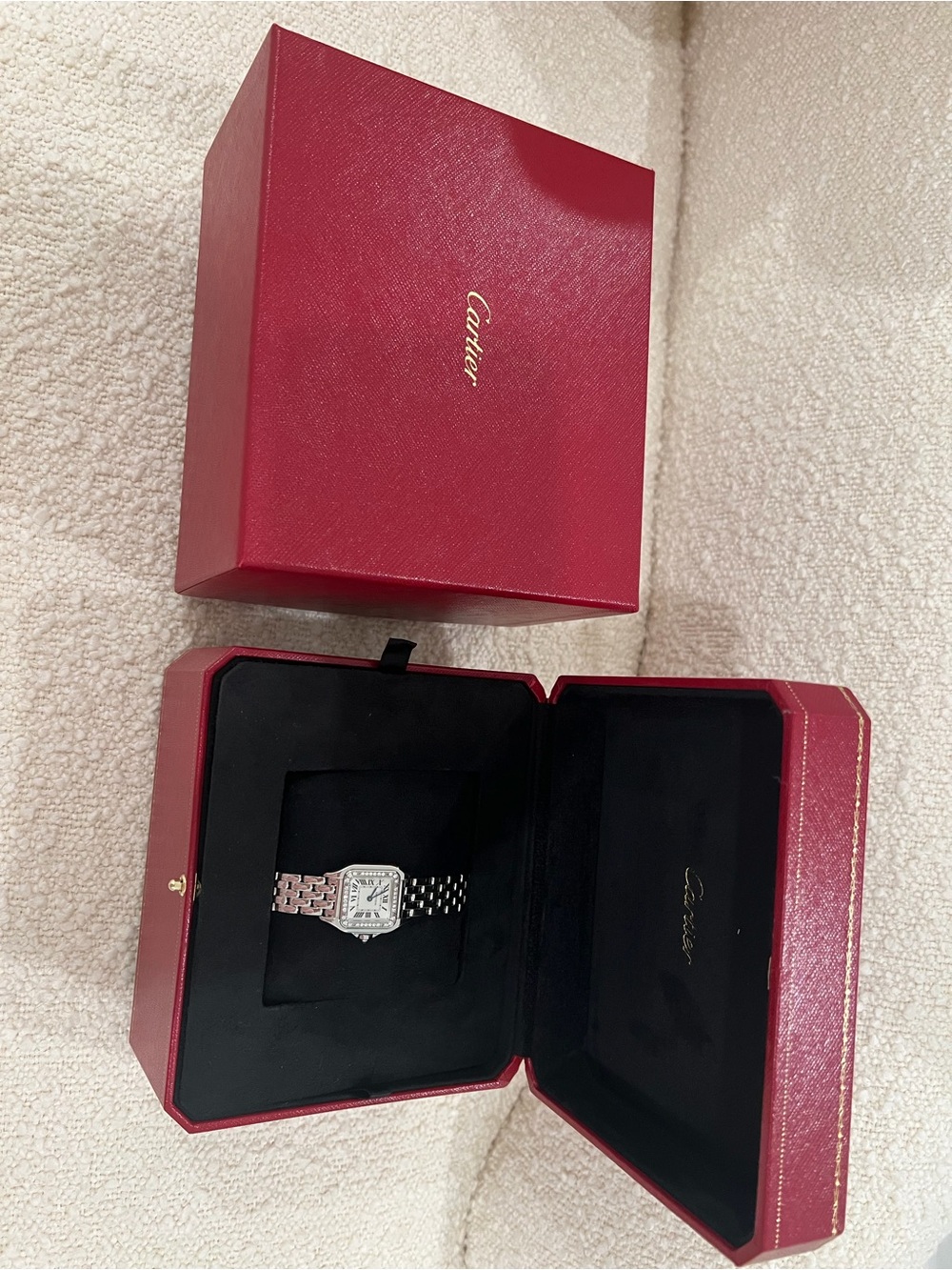 PANTHÈRE DE CARTIER WATCH, SMALL MODEL with diamonds - Picture 2 of 7